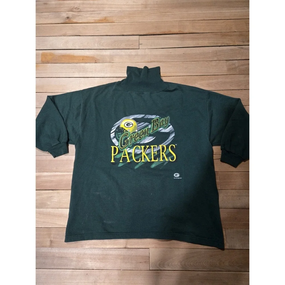 VTG 90s GREEN BAY PACKERS CLIFF ENGLE 1996 SPELL OUT SWEATSHIRT CREWNECK SIZE XL